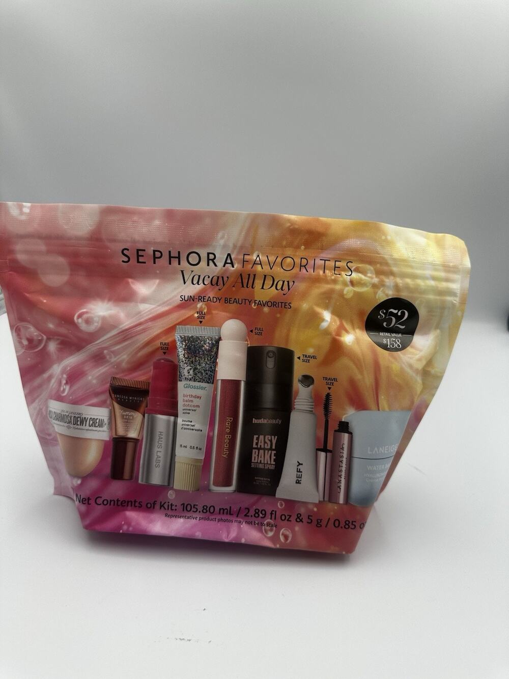NIB 100% Authentic Sephora Favorites Vacay All Day Makeup and Skincare Value Set